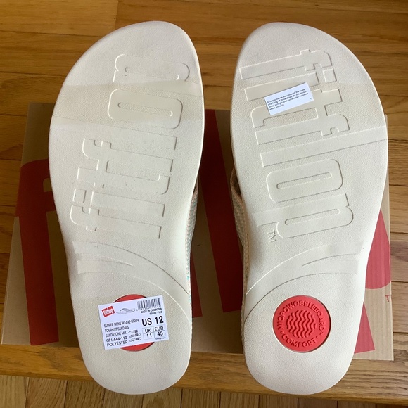 Fitflop Surfer Weave Striped Men’s Toe-Post Sandal Sandstone - Picture 9 of 16